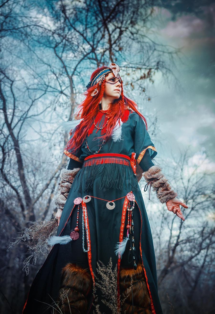 Girls in Slavic costumes underwear in Medellín