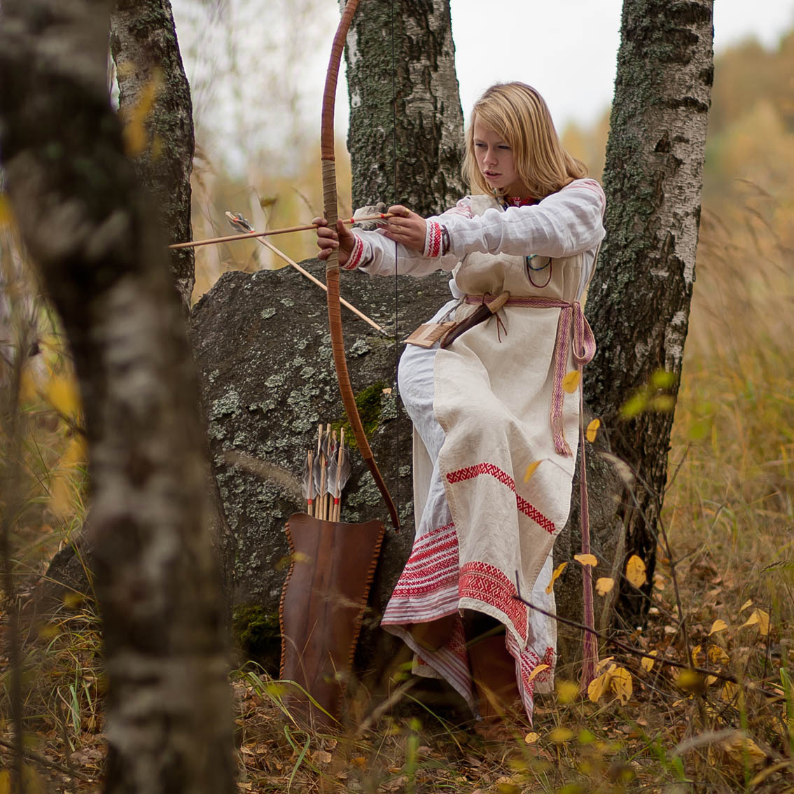 Sexy photo Girls in Slavic costumes in Medellín